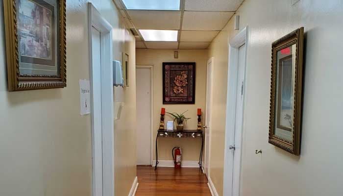 Hallway inside the clinic